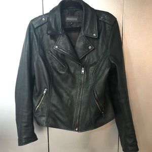 Wilsons Leather (Genuine) Black Motto jacket